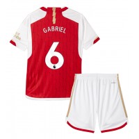 Arsenal Gabriel Magalhaes #6 Hemmadräkt Barn 2023-24 Kortärmad (+ Korta byxor)